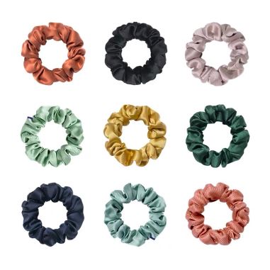 Scrunchies de seda elásticos da forma das mulheres para o cabelo